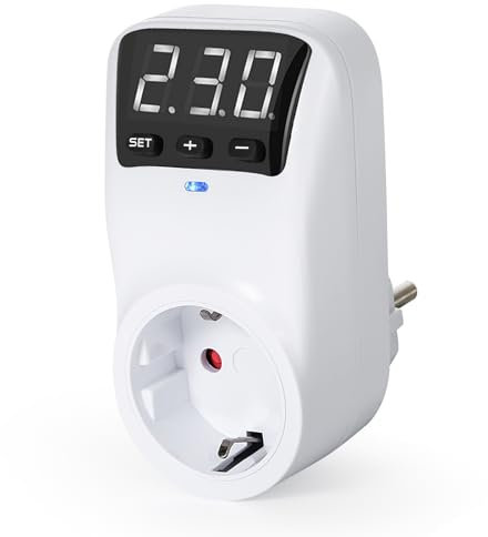 Presa con contatto di protezione UE, Ac230 V, 16 A, protezione da sovratensione e sottotensione regolabile, con interruzione automatica, adattatore per spina europea, per elettrodomestici, sistemi