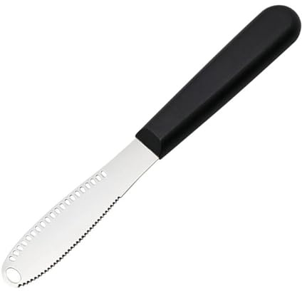1 Stück Buttermesser Wellenschliff, Butterstreuer Edelstahl, Buttermesser, Butterspatel Käseschneiden, Buttermesser Edelstahl, Rutschfestes Butterstreuer, für Schneiden Butter, Erdnussmarmelade Usw