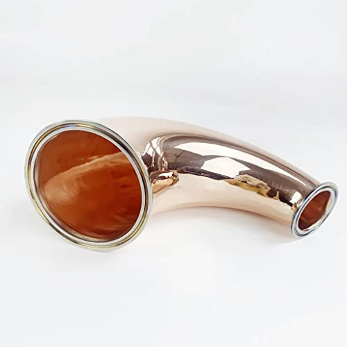 LEFTART Sanitary Copper Elbow 4(102mm) OD119×2(51mm) OD64, 135 Degree Horns Copper Pipe,Hemispherical Reducer, For Distillation Plumbing Fittings Elbow