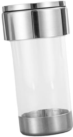 SECFOU Barattolo Per Spezie Inossidabile Con Coperchio Rotante Shaker Per Trasparente Contenitore Multifunzionale Per Cucina e Outdoor Facile Da Pulire