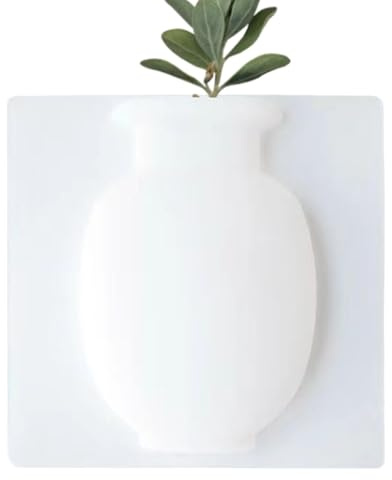 Base per Fiori Adesivi Montata a Parete: Supporto Trasparente, Riciclabile e Riutilizzabile | Contenitore per Bouquet Creativo e Moderno, Schermo Verticale per Finestre, Decorazioni per Fiori Adesivi