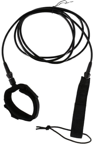 LIXSAZSE Surfing Leash String Robuste Wadenleine für verbesserte Stabilität und Manövrierfähigkeit, Schwarz, 10 Zoll