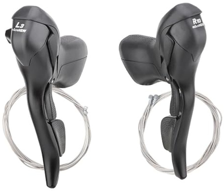 Dottduya Bremshebel Fahrrad Schalthebel Duals Control-Radfahren 3x7 8 9 10 Gang-Schaltung Fahrrad Duals Control Hebel Rennrad Schalthebel Kompatibel für Lenker