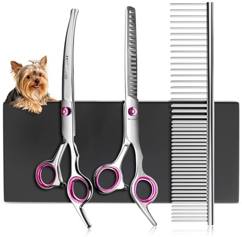 Dog Grooming Scissors,Safe Rounded Tips Dog Scissors for Trimming Face,Paws