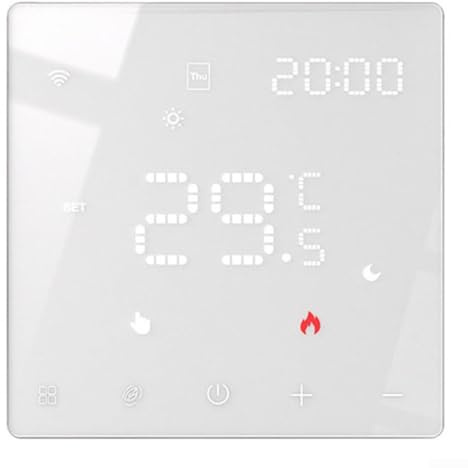 Feeshoppher Smart Underfloor Heating Thermostat for Tuya Voice Control Temperature Regulator Supports Weekly Programming Celsius and Fahrenheit Display Adjustable Screen Brig(WZEH)