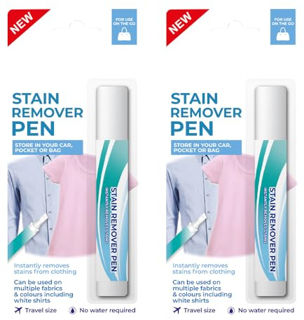 Zopper Instant Clothes Stain Remover Pen, 2x Swirl | Portable Fabric Spot Cleaner, Tea, Coffee, Wine, Food Stains, No Water Required, Travel Size, Emergency Stain Stick2