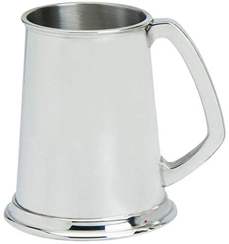 I LUV LTD Zinnkrug Handgefertigt Traditionelle Sheffield Form 1pt Gravierbar