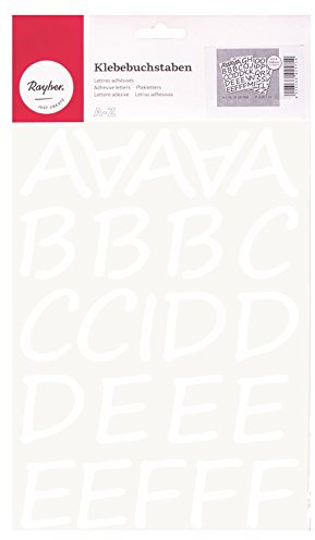 Rayher 38923000 Klebebuchstaben Schreibschrift, 5cm, DIN A4, selbstkl., SB-Btl 4Blatt