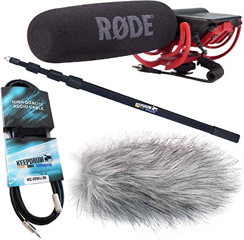 Rode Videomic Rycote keepdrum Bundle BASIC MPB03 tonangel vindskydd WH 3 m minijack