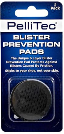 PelliTec Lot de 2 coussinets de prévention des ampoules pour sports et activités d'intérieur et d'extérieur ou talons hauts, protections pour chaussures, pieds, orteils et talons, récupération des