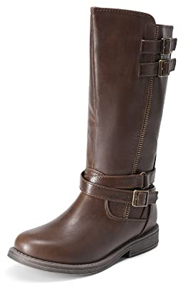 DREAM PAIRS Girls Knee High Fashion Riding Boots for Toddler/Little Kid/Big Kid,Size 10 Toddler,Brown 03,LUCKID-03