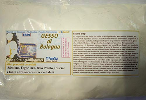 prodigital Gesso Bologna per Doratura Amminatura e Stucchi di Alto Pregio Prezzo Ingrosso (2 kg. Bianco)