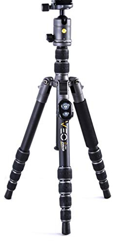 Vanguard VEO3GO235AB Trépied de voyage compact en aluminium avec rotule, option monopode, support de smartphone et télécommande Bluetooth