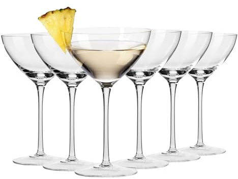 Krosno Martini Cocktailgläser, 6er-Set, 235 ml, Harmony-Kollektion, ideal für Cocktails, gefrorene Desserts, spülmaschinenfest, hergestellt in Europa