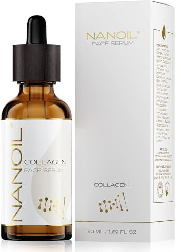 Sérum facial Nanoil 50ml - Para Todo Tipo De Piel, Sérum Antiarrugas, Hidratan E Iluminan, Reduce Líneas de Expresión (Collagen)