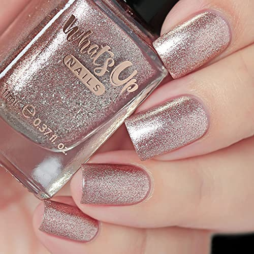 Whats Up Nails - Chrome Colored Glasses Nail Polish Rose Gold Chrome Lacquer Varnish Made in USA 21 free Cruelty Free Vegan Clean