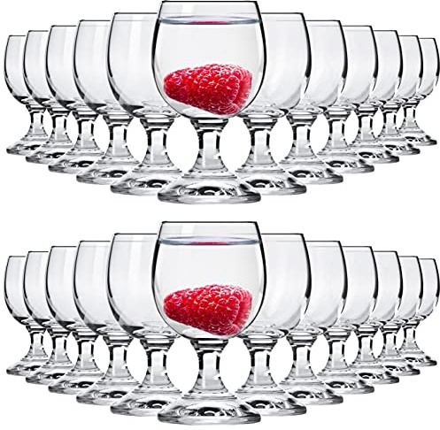 Alcohol Cage® Set of 24 Glasses 40 ml and 4 cl for Vodka Tequila Liqueur Tincture Rum Pot Sliwowitz Rakija Grappa Genever Calvados Armagnac Archi Gin Burbon Rum Whisky Shots Dishwasher Safe
