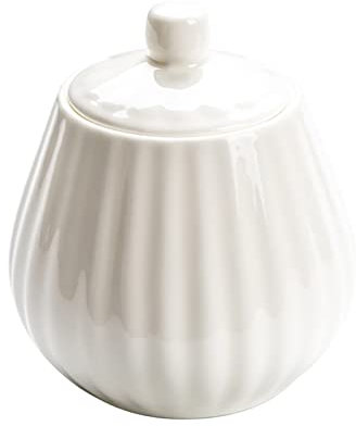 caihuashopping Azucarero Estilo Europeo Cuenco de azúcar Salsa doméstica Spice Pote de café Almacenamiento Tanque Té Caddy Salero Tarro de azúcar Contenedor Tazón de Azúcar