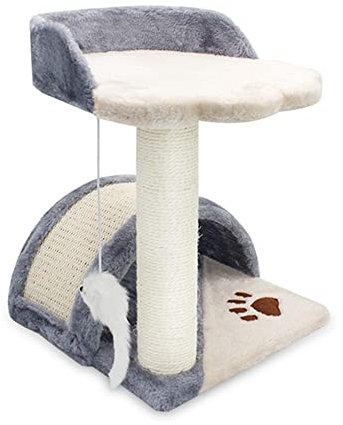 ACSUZ Kratzbaum Für Haustiere Kratzbaum Kratzbrett Katzenturm Heimmöbel Haustiere Sisal Katzenkratzbaum Klettergerüst Spielzeug,Grau