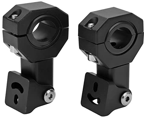 Fydun 2 Uds Soporte de Montaje de Foco M5 Apertura 18mm-30mm Soporte de Abrazadera de Faro Ajustable Soporte de Poste de Extensión para Motocross Todoterreno ATV UTV