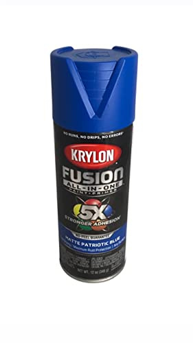 Krylon K02916007 Fusion All-In-One, Matte, Patriotic Blue, 12 oz.