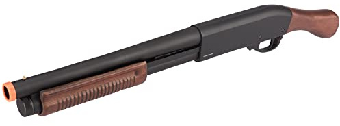 Golden Ball x Eagle 300 FPS Full Metal 3/6-Shot Pump Action Gas Airsoft Shotgun - Wood (Three & Six Burst Mode)