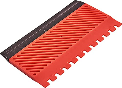 Mr. Gadget's Solutions® Wall Tile Adhesive Hand Tool Applicator Comb Flexible Rubber Grout Squeegee Spreader Blade - 4mm teeth