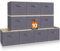 Lifewit 10 Stück Aufbewahrungsbox aus Stoff, Faltbar Aufbewahrungswürfel Boxen Aufbewahrung Ordnungsboxen aus Vliesstoff mit Griff für Kisten Kallax Boxen Regal 33 x 33 x 33 cm, Grau