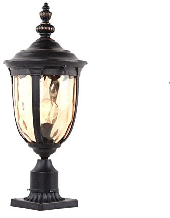 MODEBHD E27 Europäische Retro-Außenlaterne, Säulenlampe, Tradition Victoria, wasserdichte Dekoration, Tischlampe, Balkon, Gang, Korridor, Garten, Innenhof, Straße, Pfosten, Licht, Beleuchtung, Pollerl