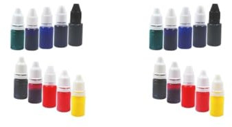 Leisurealeaneag 2 Set mit 10 Stück Stempel-Nachfülltinten, Tinte in leuchtenden Farben, schnell trocknend, Stil 4, 7ml