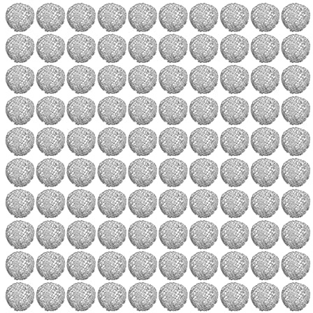 100 Pièces Filtres à Tamis Pour Tuyaux Boule De Tamis En Acier, Tamis à Billes En Acier Inoxydable Et Tamis à Mailles Argentées Filtre à Gazes Avec Boîte De Rangement, Acier Inoxydable 16 Mm Lavable P