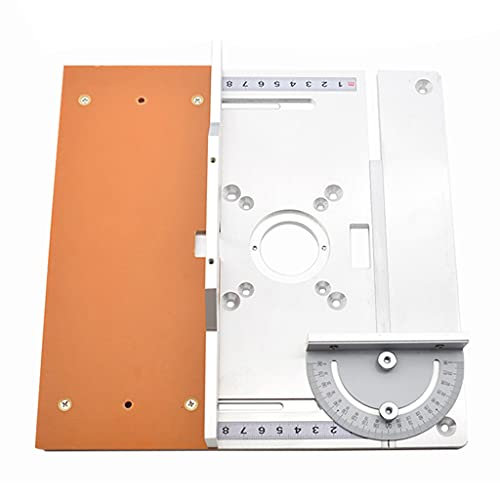 SCUDGOOD Planing Table Insert Plate 245x240x8mm Aluminum Router Planing Table Insert Plate With 8 Rings And Screws Woodworking Vesa Adapter Plate 400x400