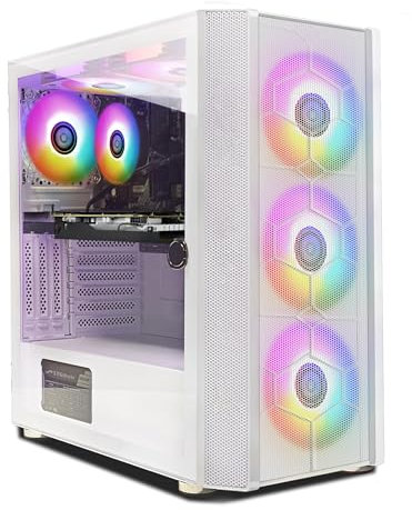 STGsivir PC Gamer Fixe, Ordinateur Gaming,Core i5-9400F jusqu'à 4.1GHz, Radeon RX 5500 XT 8Go GDDR6, RAM 16Go, SSD 512Go, WiFi 600M, BT 5.0, Ventilateur RVB x 6, W11H64