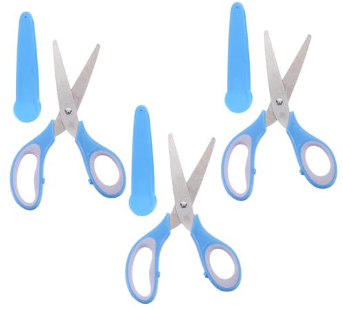 Abaodam 3 Stück Kinderscheren Für 2-5 Sicherheitsbastelscheren Mit Rundkopf Edelstahl Klingen Ergonomische Griffe Für Selbstgemacht Scrapbooking Und Bastelprojekte