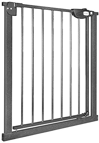 TANYEAR Türschutzgitter Treppenschutzgitter ohne Bohren, Absperrgitter Kindergitter Türgitter Treppengitter mit selbstschließend, für Kinder und Haustiere, 75-85 cm breit, Schwarz