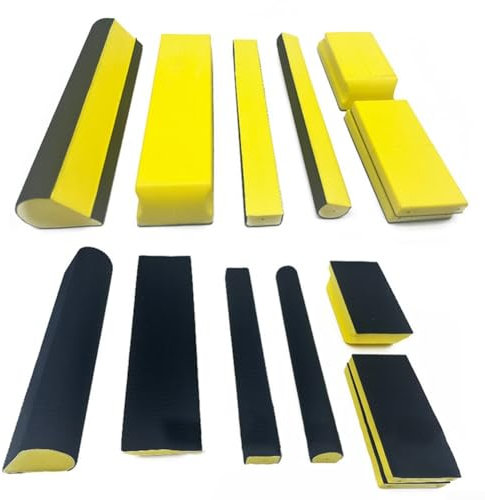 HEIBTENY 7 PCS Manual Sanding Block Set Hand Sanding Block For Sanding Wood, Car Repair, Furniture Polishing, Deburring