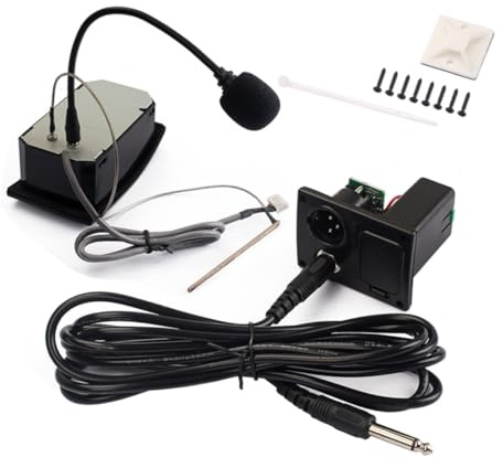 BESTonZON 5 Vorverstärker für Akustikgitarre Piezo-Tonabnehmer für Akustikgitarre Akustikgitarren-Vorverstärker Guitar gitarrenverstärker gitarrenzubehör Akustikgitarren-Equalizer Black