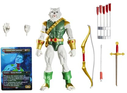 Marvel Legends Series Magic: The Gathering Man-Wolf, 6-Inch Spider-Man Action Figure Toy & Exclusive Foil Collectible Card Game Trading Card