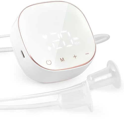 Corrector eléctrico de pezones para pezones planos o invertidos, extractor de pezones recargables, pezones hundidos y tímidos, 6 fundas correctoras para mujeres y niñas