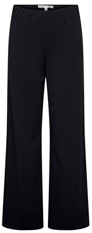 Only Femme Onlbremen-Yo Life MW Wide Pant PNT, Noir, L / 32L EU