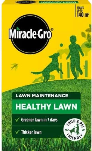 MiracleGro Healthy Lawn Fertiliser – Fast Green-Up Lawn Feed for Established Lawns – NPK 14-0-5 – Covers 80m² or 140m² (140m²)