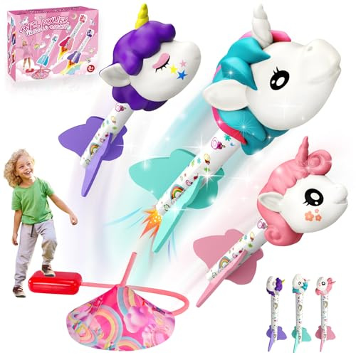 Rocket Kits for Kids Unicorn Gifts for Girls, Girls Birthday Presents | Anginne,4 Rockets Included,Toys Age 3-7 Year Old Girl Toys, Gifts for 3-7 Year Old Girls