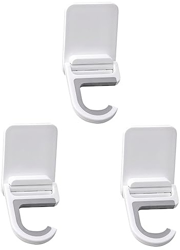Mipcase Ganchos para Trapeador sin Perforaciones 3piezas Blanco de Pared