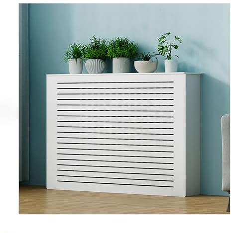 Moderna copertura per termosifone per bagno e soggiorno, elegante armadio da parete per radiatore, 90 x 90 x 25 cm, soluzione elegante per la decorazione della casa