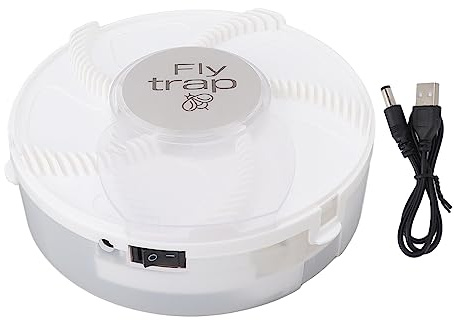 Évaluer Piège à Mouche électrique Automatique USB Charge Silencieux Détachable Flytrap Flycatcher pour Restaurant Cuisine.