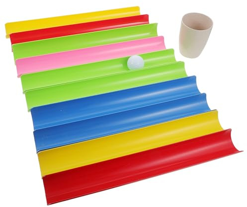 POPETPOP Jeu D'équipe de U pour Maternelle, 10 Pièces 1 Balle 1 Gobelet, Plastique Robuste, D'intégration Sensorielle, Coordination Œil-Main, Activité Extérieure Éducative Style Aléatoire