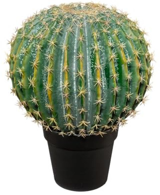 Cactus de boule d'or artificiel. Cactus artificiels en cactus de 37 cm de cactus artificiels pour cactus de gaz, de cactus en plastique - Large assortiment de cactus artificiels de cactus artificiels
