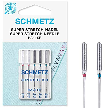 SCHMETZ Super Stretch Sortiment HA x 1 SP Nähmaschinen Nadeln St. 75 und 90