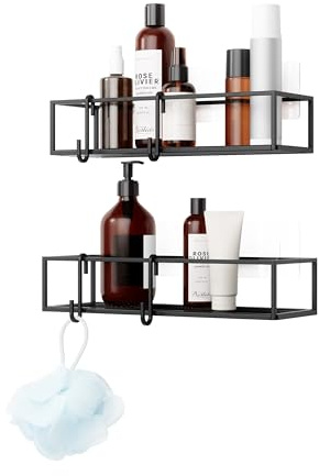 Umbra Cubiko Shower Bins, Set of 2, Black