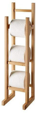 Toilet roll stand Holder, Bamboo Wood Classic Design Tissue Storage